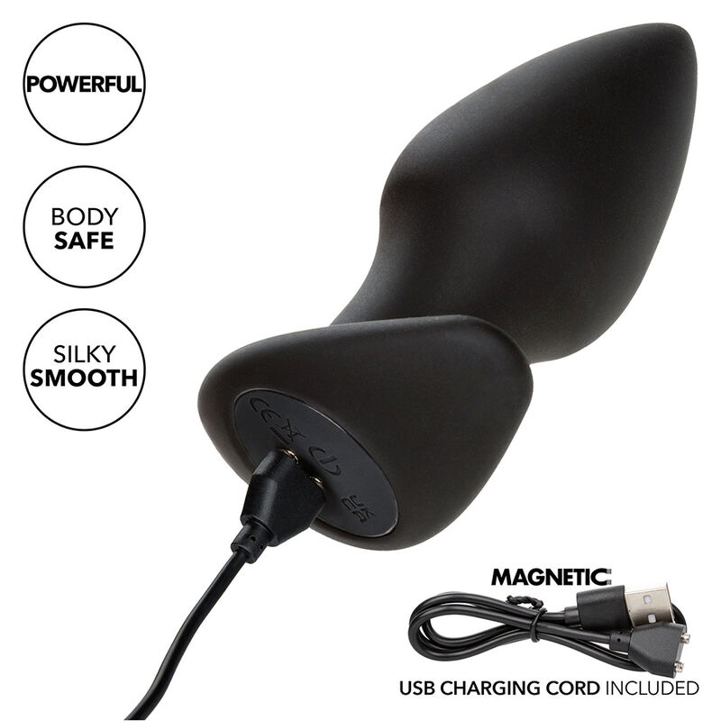 Calexotics - Rock Bottom Perfect Plug Anal 10 Vibraciones Silicona Negro 8 Calexotics - Rock Bottom Perfect Plug Anal 10 Vibraciones Silicona Negro - Imagen 8