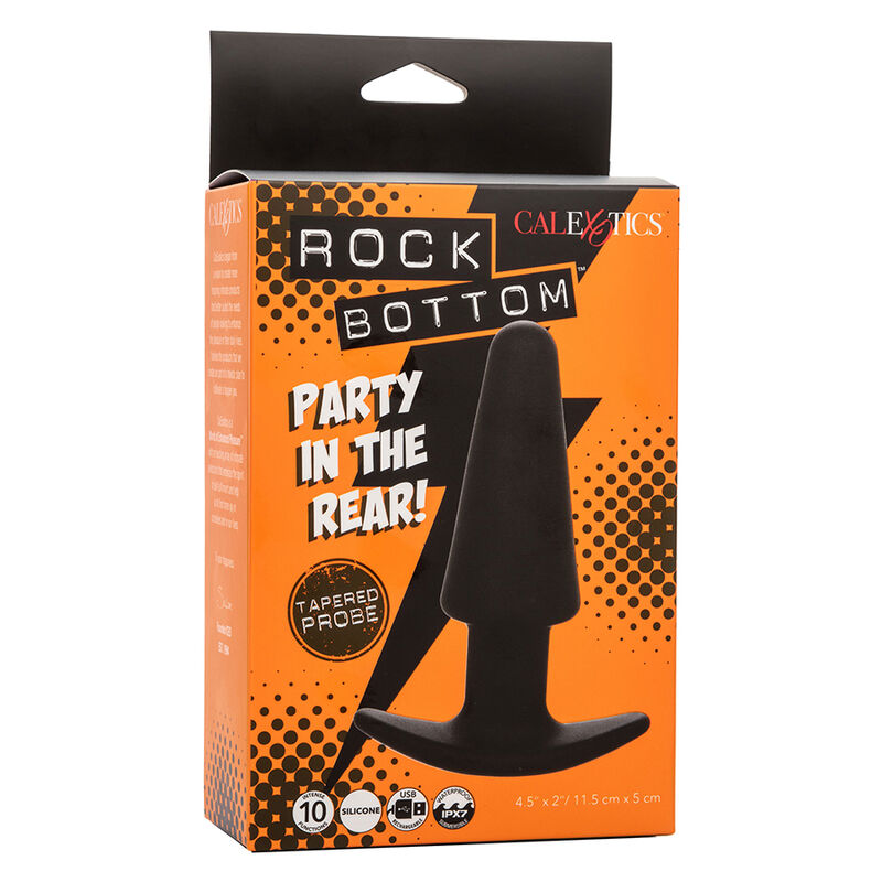 Calexotics - Rock Bottom Plug Anal Cónico 10 Vibraciones Silicona Negro 10 Calexotics - Rock Bottom Plug Anal Cónico 10 Vibraciones Silicona Negro - Imagen 10