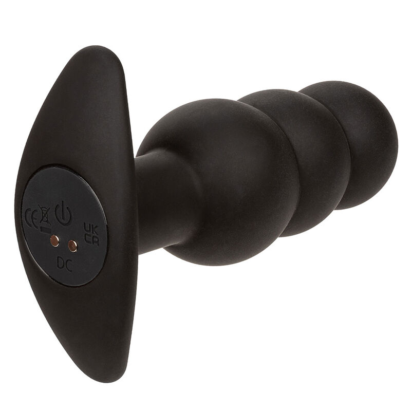 Calexotics - Rock Bottom Plug Anal Con Cuentas 10 Vibraciones Silicona Negro 4 Calexotics - Rock Bottom Plug Anal Con Cuentas 10 Vibraciones Silicona Negro - Imagen 4