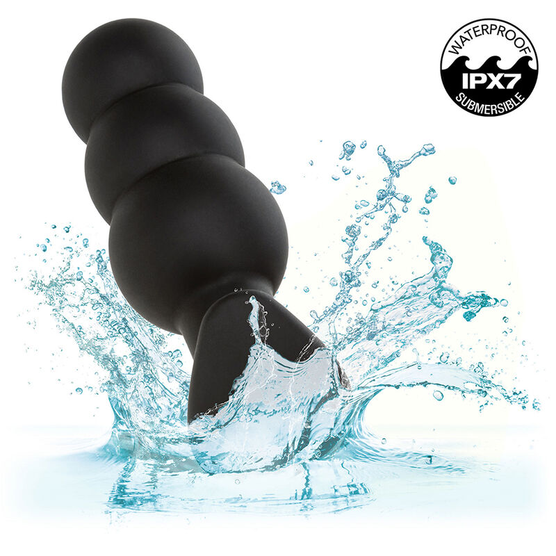 Calexotics - Rock Bottom Plug Anal Con Cuentas 10 Vibraciones Silicona Negro 9 Calexotics - Rock Bottom Plug Anal Con Cuentas 10 Vibraciones Silicona Negro - Imagen 9