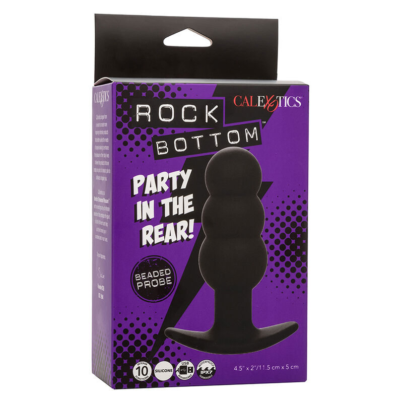Calexotics - Rock Bottom Plug Anal Con Cuentas 10 Vibraciones Silicona Negro 10 Calexotics - Rock Bottom Plug Anal Con Cuentas 10 Vibraciones Silicona Negro - Imagen 10