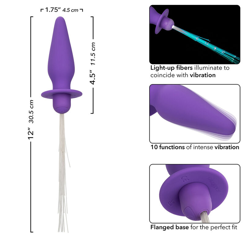 Calexotics - Southern Lights Light Up Plug Anal Con Luces 10 Vibraciones Silicona Violeta 6 Calexotics - Southern Lights Light Up Plug Anal Con Luces 10 Vibraciones Silicona Violeta - Imagen 6