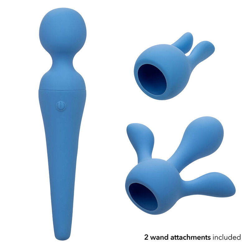 Calexotics - Couture Kit Vibrador Wand 10 Vibraciones Azul 6 Calexotics - Couture Kit Vibrador Wand 10 Vibraciones Azul - Imagen 6