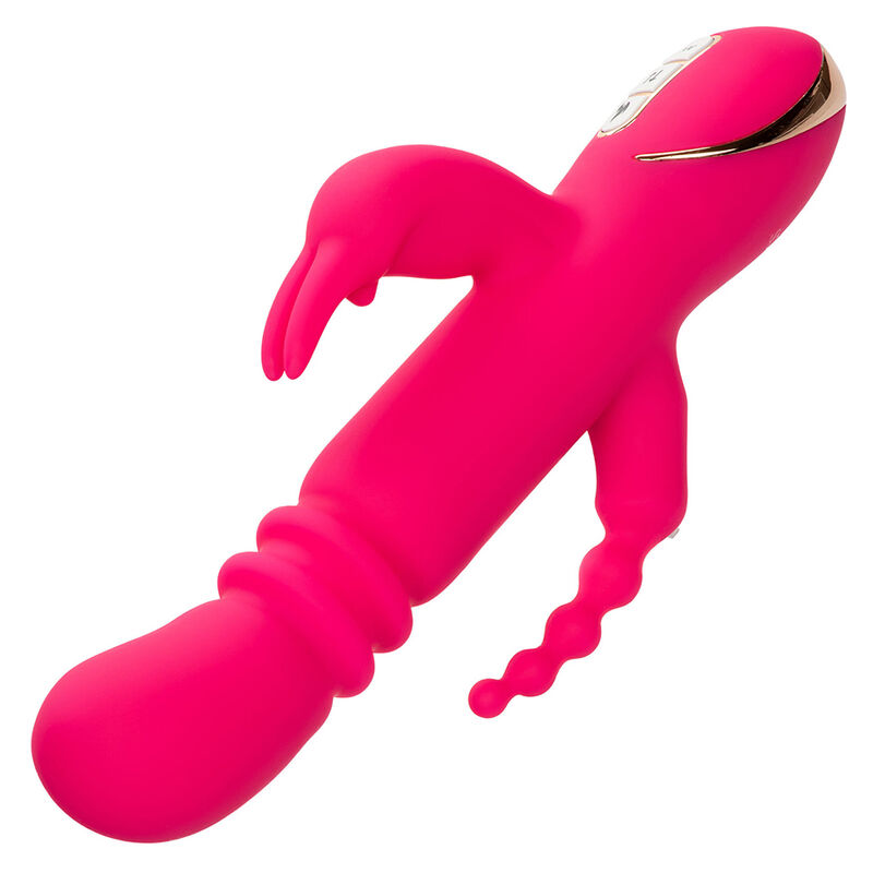 Calexotics - Jack Fantasy Triple Vibrador Calentable Rabbit Rosa 5 Calexotics - Jack Fantasy Triple Vibrador Calentable Rabbit Rosa - Imagen 5