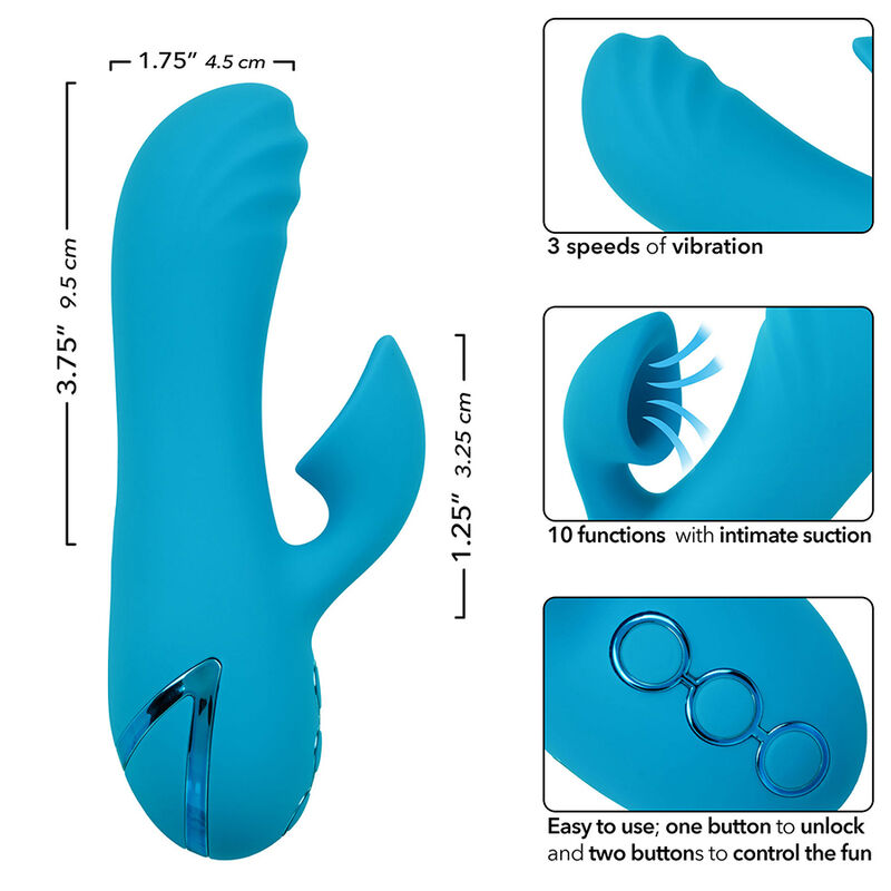 Calexotics - Sunset Beach Seducer Vibrador Y Estimulador 10 Funciones Azul 9 Calexotics - Sunset Beach Seducer Vibrador Y Estimulador 10 Funciones Azul - Imagen 9