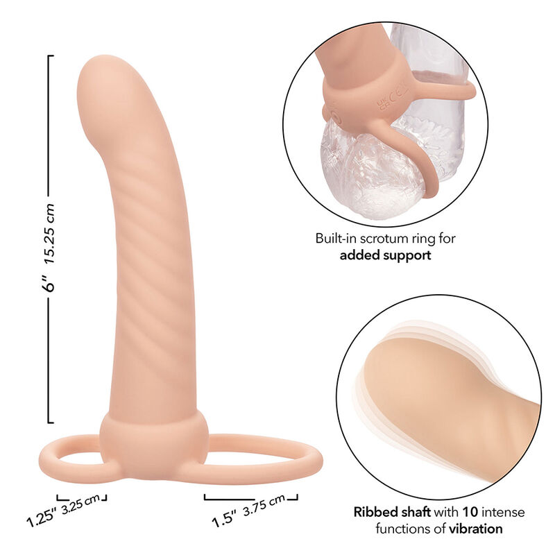 Calexotics - Maxx Doble Penetrador Acanalado 10 Vibraciones Natural 9 Calexotics - Maxx Doble Penetrador Acanalado 10 Vibraciones Natural - Imagen 9