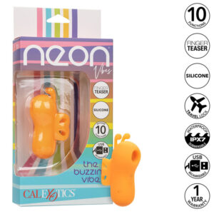 Calexotics - Neon Vibes the Buzzing Vibe Estimulador de Dedo 10 Vibraciones Naranja