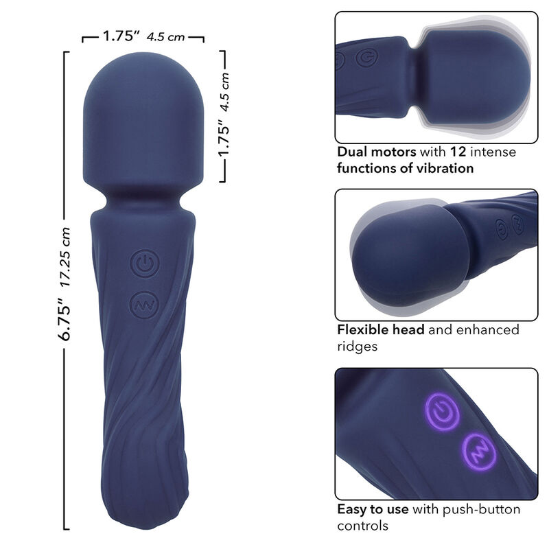 Calexotics - Charisma Allure Masajeador Doble Motor 12 Funciones 17,25 Cm X 4,5 Cm Morado 6 Calexotics - Charisma Allure Masajeador Doble Motor 12 Funciones 17,25 Cm X 4,5 Cm Morado - Imagen 6