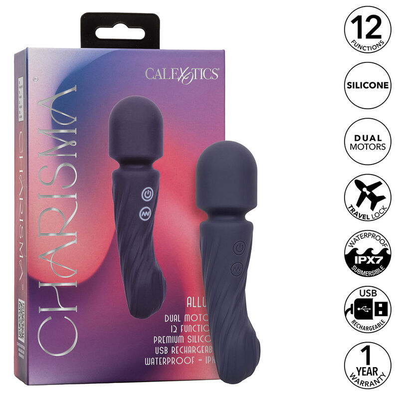 Calexotics - Charisma Allure Masajeador Doble Motor 12 Funciones 17,25 Cm X 4,5 Cm Morado 1 Calexotics - Charisma Allure Masajeador Doble Motor 12 Funciones 17,25 Cm X 4,5 Cm Morado