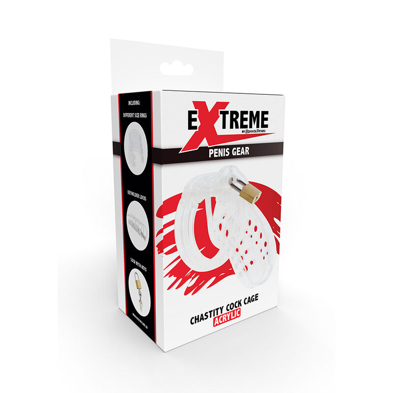 Hidden Desire - Extreme Jaula De Castidad Acrílica Ajustable Transparente 5 Hidden Desire - Extreme Jaula De Castidad Acrílica Ajustable Transparente - Imagen 5