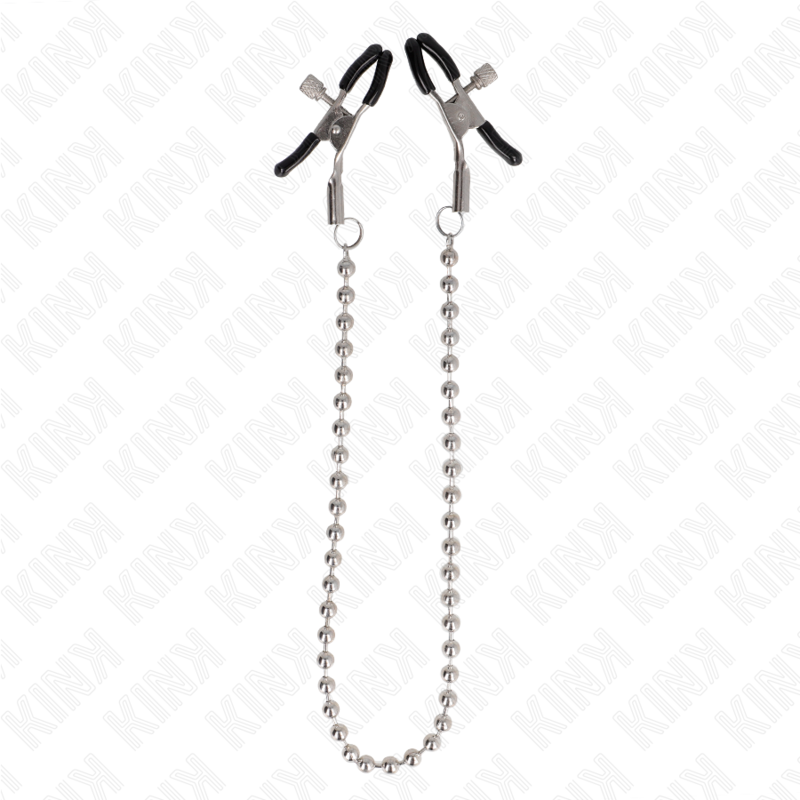Kink - Pinzas Para Pezones Con Cadena De Bolas 30 Cm 2 Kink - Pinzas Para Pezones Con Cadena De Bolas 30 Cm - Imagen 2