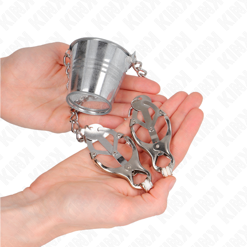Kink - Pinzas Para Pezones Con Cubo Plateado 3 Kink - Pinzas Para Pezones Con Cubo Plateado - Imagen 3