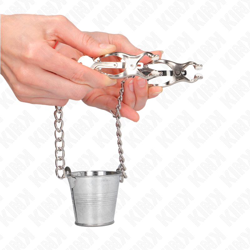 Kink - Pinzas Para Pezones Con Cubo Plateado 4 Kink - Pinzas Para Pezones Con Cubo Plateado - Imagen 4