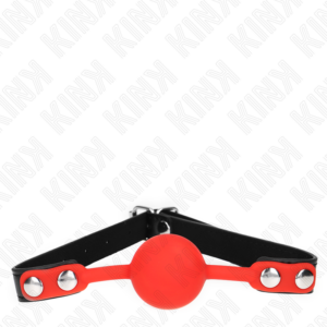 Kink - Mordaza de Bola 4 Cm de Silicona Roja 60 X 2 Cm