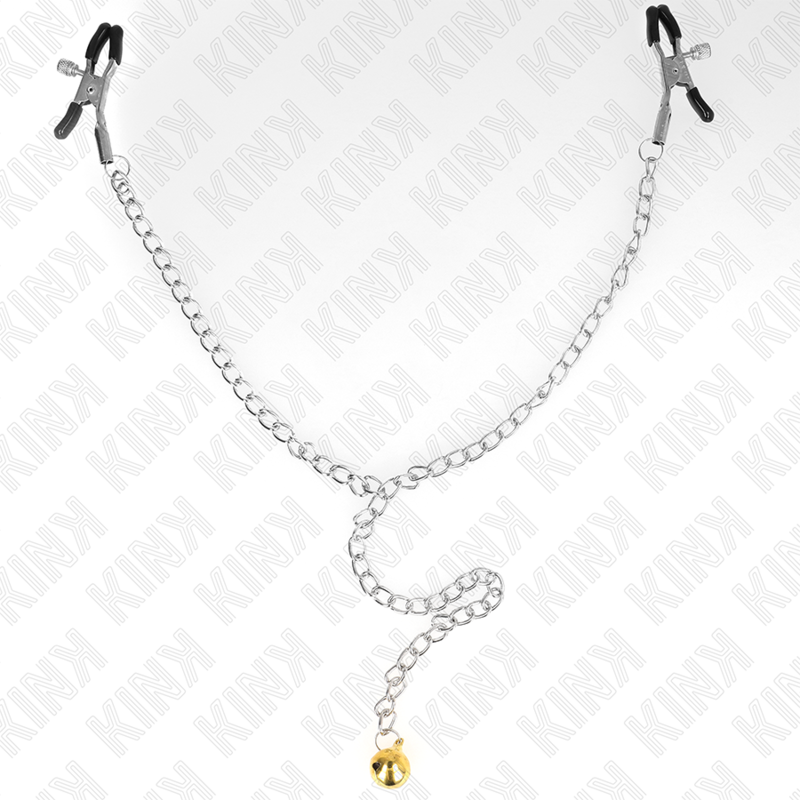 Kink - Pinzas Para Pezones Con Campana Dorado Y Cadena 30 Cm 4 Kink - Pinzas Para Pezones Con Campana Dorado Y Cadena 30 Cm - Imagen 4