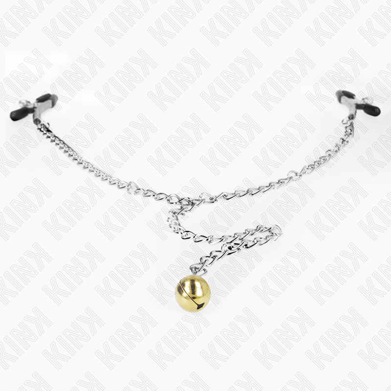 Kink - Pinzas Para Pezones Con Campana Dorado Y Cadena 30 Cm 3 Kink - Pinzas Para Pezones Con Campana Dorado Y Cadena 30 Cm - Imagen 3