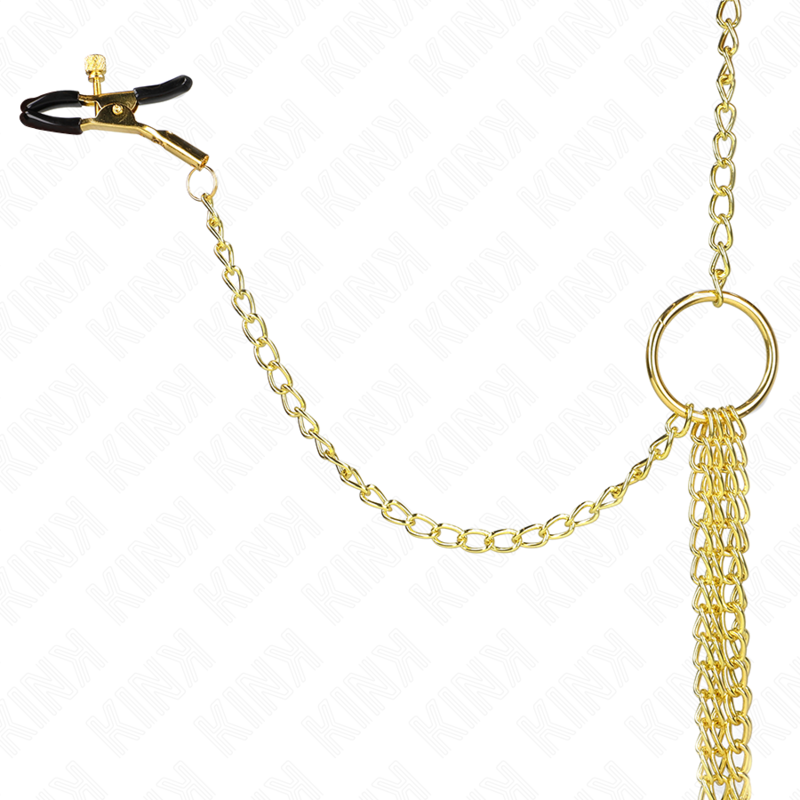 Kink - Pinzas Para Pezones Y Clítoris 4 Enganches Ajustable Dorado 4 Kink - Pinzas Para Pezones Y Clítoris 4 Enganches Ajustable Dorado - Imagen 4