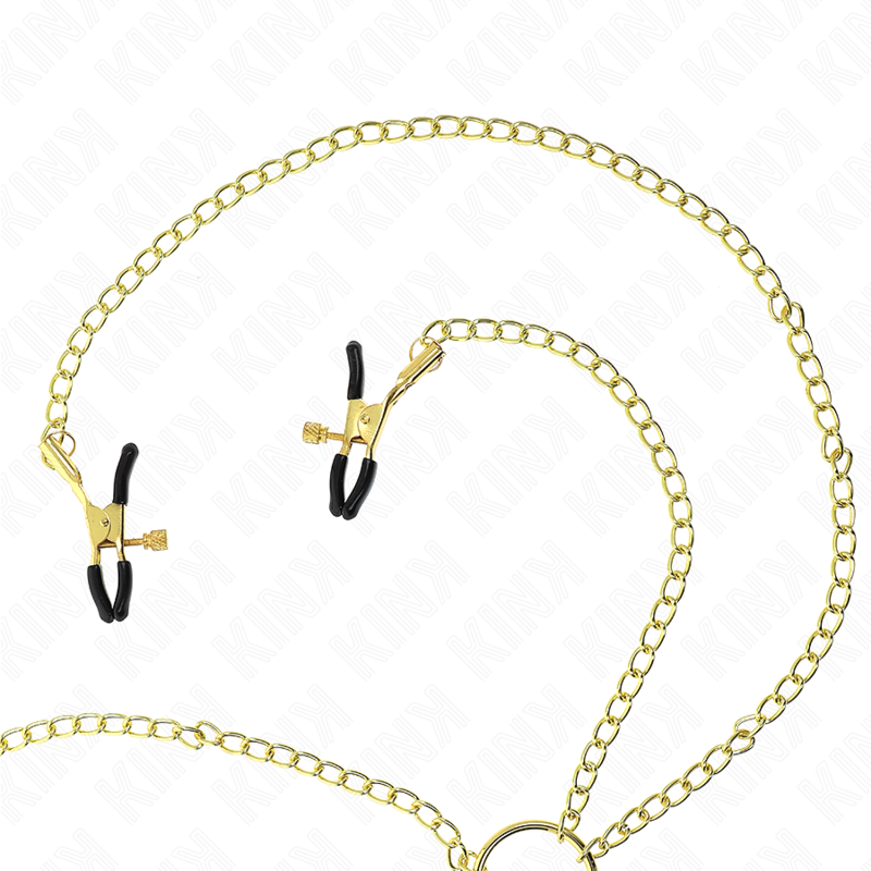 Kink - Pinzas Para Pezones Y Clítoris 4 Enganches Ajustable Dorado 2 Kink - Pinzas Para Pezones Y Clítoris 4 Enganches Ajustable Dorado - Imagen 2