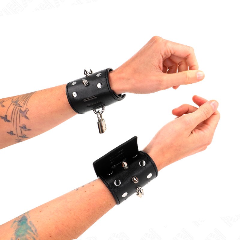 Kink - Muñequeras Estilo Punk Con Pinchos 25 X 6 Cm 3 Kink - Muñequeras Estilo Punk Con Pinchos 25 X 6 Cm - Imagen 3