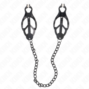 Kink - Pinzas para Pezones Estilo Japonés con Cadena Negro 30 Cm