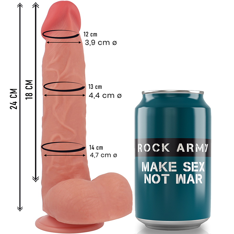 Rockarmy - Raptor Dildo Realista Dual Density Liquid Silicone 24 Cm -O- 4.4 Cm 3 Rockarmy - Raptor Dildo Realista Dual Density Liquid Silicone 24 Cm -O- 4.4 Cm - Imagen 3