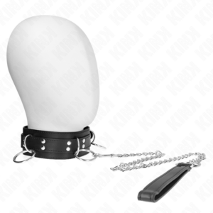 Kink - Collar con Correa 80 Cm Esclavitud 3 Anillos 53 X 5 Cm