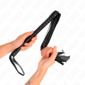 Kink - Látigo con Mango Texturizado Negro 48.5 Cm