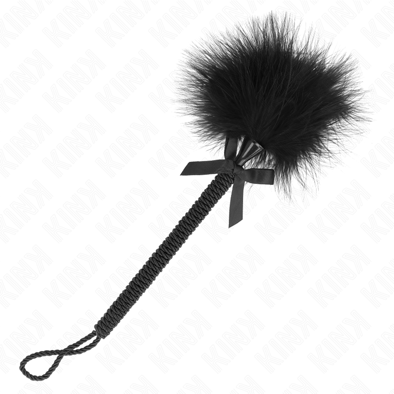 Kink - Masajeador De Cuerda De Nailon Con Plumas Para Cosquillas Y Lazo Negro 25 Cm 2 Kink - Masajeador De Cuerda De Nailon Con Plumas Para Cosquillas Y Lazo Negro 25 Cm - Imagen 2