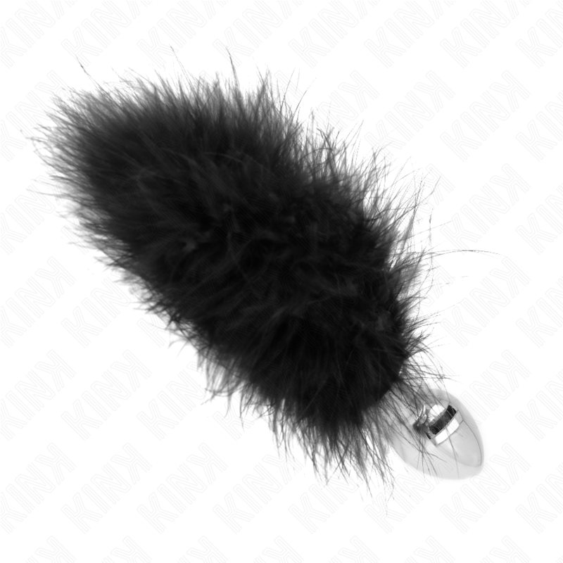 Kink - Plug Anal 11 X 7 Cm Acero Inoxidable Con Pluma 11 Cm 2 Kink - Plug Anal 11 X 7 Cm Acero Inoxidable Con Pluma 11 Cm - Imagen 2
