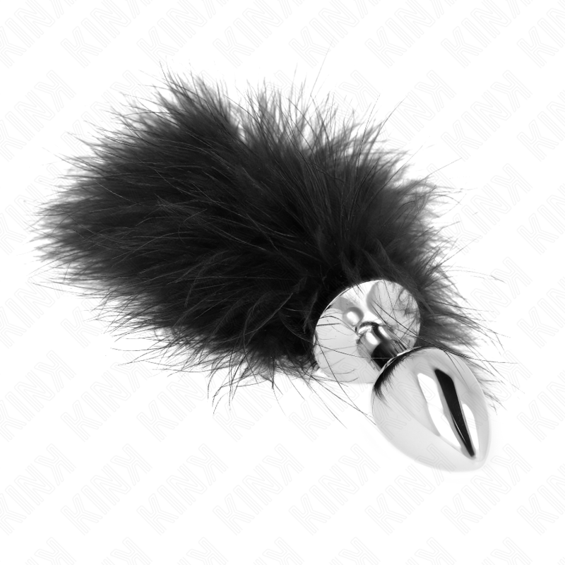 Kink - Plug Anal 11 X 7 Cm Acero Inoxidable Con Pluma 11 Cm 3 Kink - Plug Anal 11 X 7 Cm Acero Inoxidable Con Pluma 11 Cm - Imagen 3