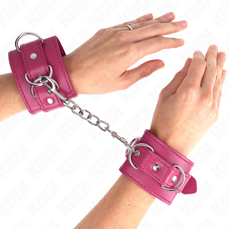 Kink - Muñequeras Con 3 Anillas En D Ajustable Rosa 17.5-25 Cm X 6 Cm 1 Kink - Muñequeras Con 3 Anillas En D Ajustable Rosa 17.5-25 Cm X 6 Cm