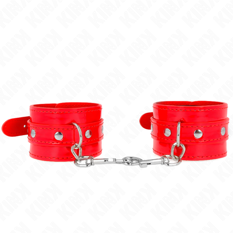 Kink - Muñequeras Con Tachuelas Rojo Ajustable 23-33 Cm 2 Kink - Muñequeras Con Tachuelas Rojo Ajustable 23-33 Cm - Imagen 2