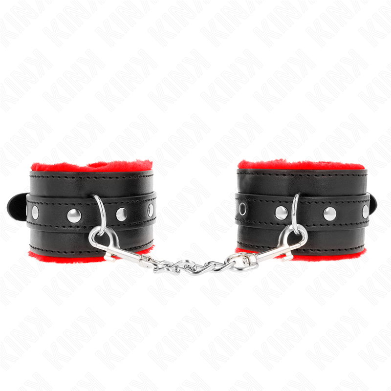 Kink - Muñequeras Forradas Premium Rojo Con Correa Negro Ajustable 17-29 Cm X 6 Cm 2 Kink - Muñequeras Forradas Premium Rojo Con Correa Negro Ajustable 17-29 Cm X 6 Cm - Imagen 2