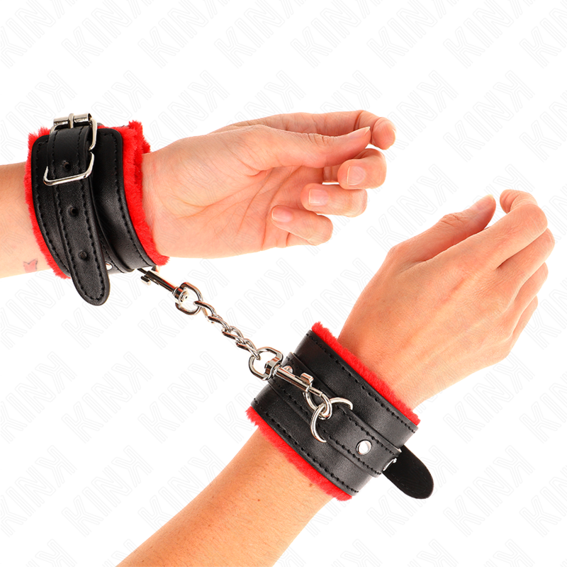 Kink - Muñequeras Forradas Premium Rojo Con Correa Negro Ajustable 17-29 Cm X 6 Cm 1 Kink - Muñequeras Forradas Premium Rojo Con Correa Negro Ajustable 17-29 Cm X 6 Cm
