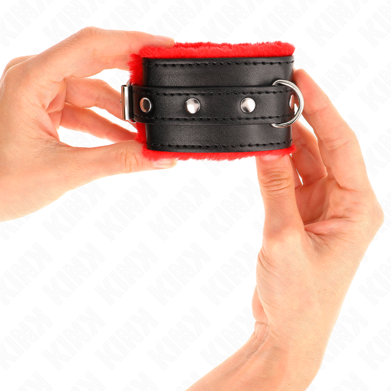 Kink - Muñequeras Forradas Premium Rojo Con Correa Negro Ajustable 17-29 Cm X 6 Cm 4 Kink - Muñequeras Forradas Premium Rojo Con Correa Negro Ajustable 17-29 Cm X 6 Cm - Imagen 4