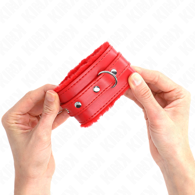 Kink - Muñequeras Forradas Premium Rojo Con Correa Rojo Ajustable 17-29 Cm X 6 Cm 4 Kink - Muñequeras Forradas Premium Rojo Con Correa Rojo Ajustable 17-29 Cm X 6 Cm - Imagen 4