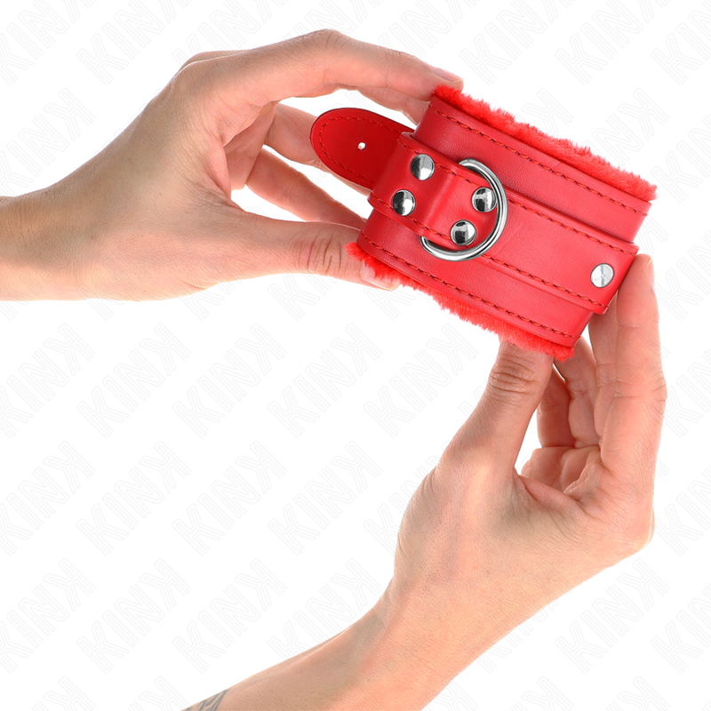Kink - Muñequeras Forradas Rojo Con Correa Rojo Ajustable 20-29 Cm X 5.5 Cm 4 Kink - Muñequeras Forradas Rojo Con Correa Rojo Ajustable 20-29 Cm X 5.5 Cm - Imagen 4