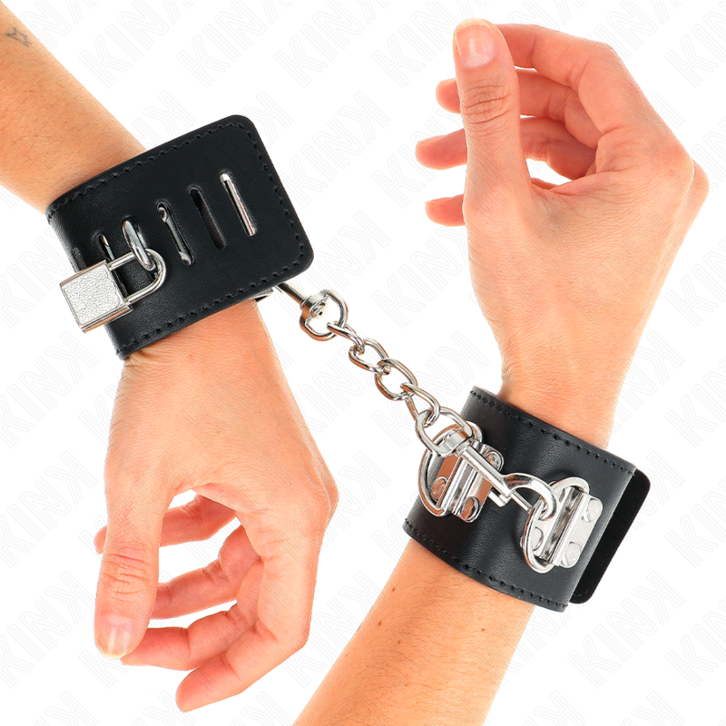 Kink - Muñequeras Multiposición Con Cierre Candado Negro Ajustable 16-23 Cm X 5.5 Cm 1 Kink - Muñequeras Multiposición Con Cierre Candado Negro Ajustable 16-23 Cm X 5.5 Cm