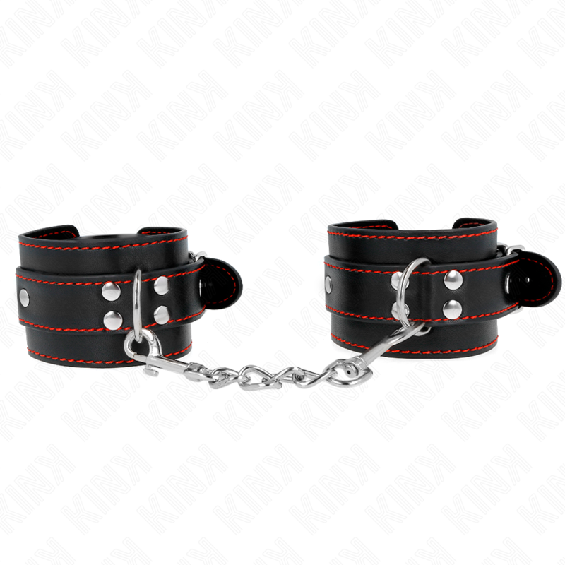 Kink - Muñequeras Negro Con Detalles En Rojo Ajustable 20-28 Cm X 5.5 Cm 2 Kink - Muñequeras Negro Con Detalles En Rojo Ajustable 20-28 Cm X 5.5 Cm - Imagen 2