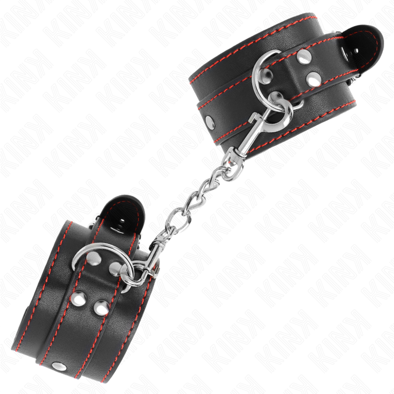 Kink - Muñequeras Negro Con Detalles En Rojo Ajustable 20-28 Cm X 5.5 Cm 3 Kink - Muñequeras Negro Con Detalles En Rojo Ajustable 20-28 Cm X 5.5 Cm - Imagen 3