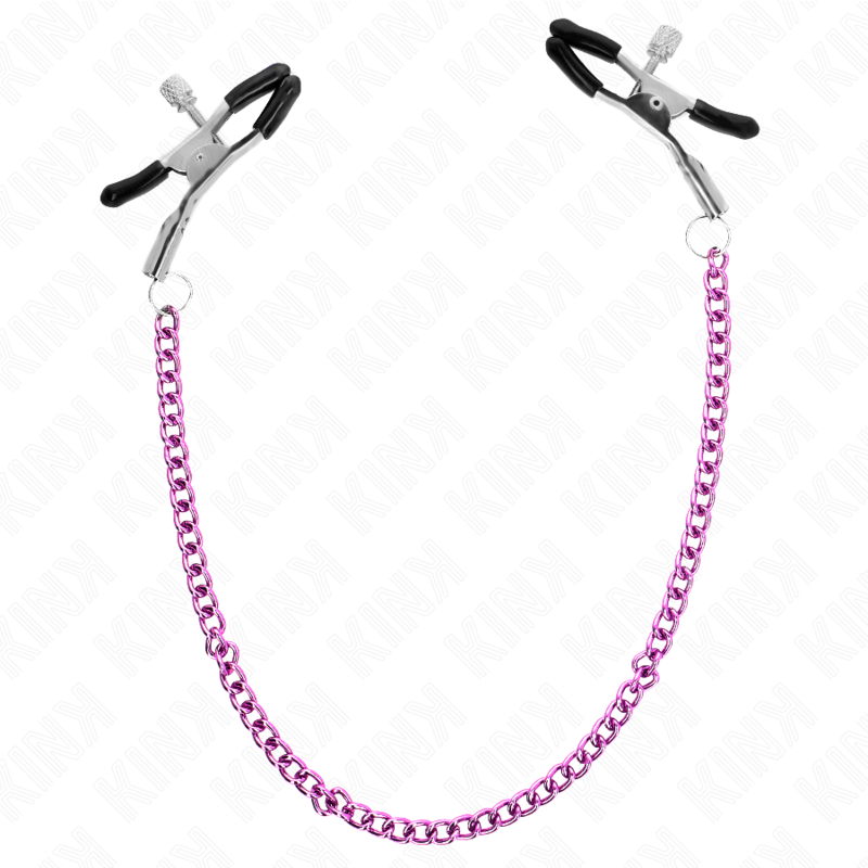 Kink - Pinzas Para Pezones Con Cadena Violeta 30 Cm 3 Kink - Pinzas Para Pezones Con Cadena Violeta 30 Cm - Imagen 3