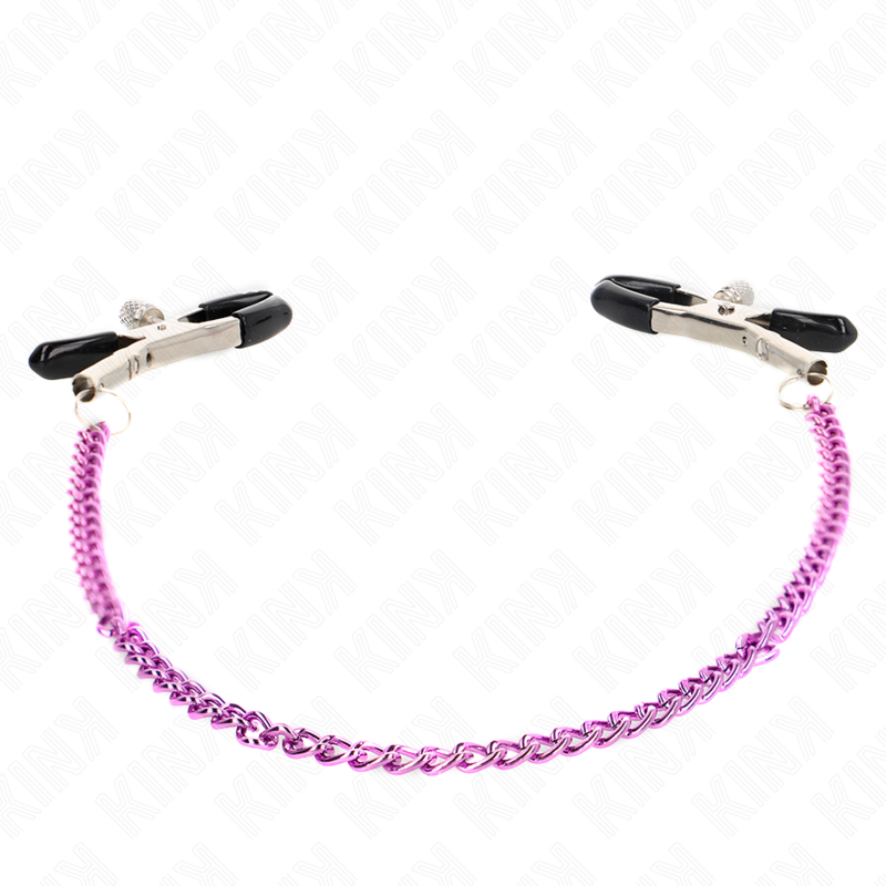 Kink - Pinzas Para Pezones Con Cadena Violeta 30 Cm 4 Kink - Pinzas Para Pezones Con Cadena Violeta 30 Cm - Imagen 4