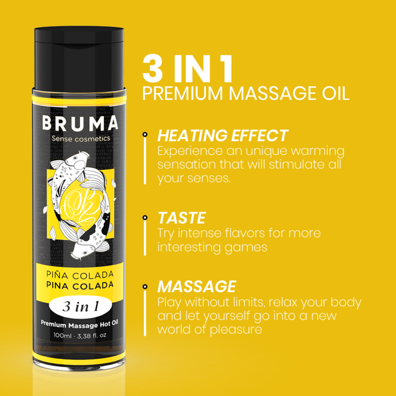 Bruma - Aceite De Masaje Premium Efecto Calor Sabor Piña Colada 3 En 1 - 100 Ml 4 Bruma - Aceite De Masaje Premium Efecto Calor Sabor Piña Colada 3 En 1 - 100 Ml - Imagen 4