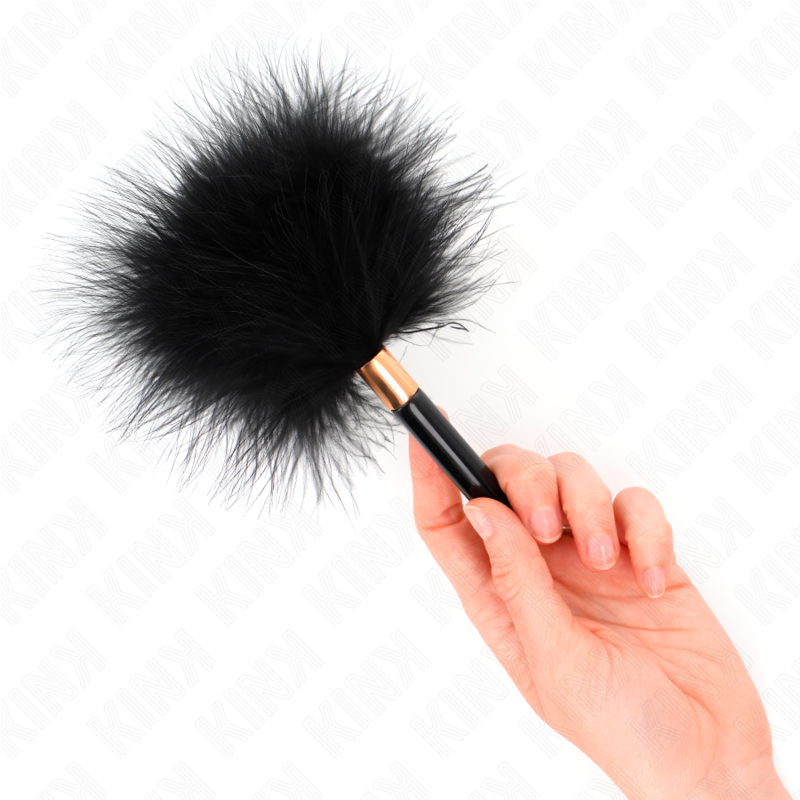 Kink - Plumas Para Cosquillas Metal Dorado Negra 18 Cm 1 Kink - Plumas Para Cosquillas Metal Dorado Negra 18 Cm