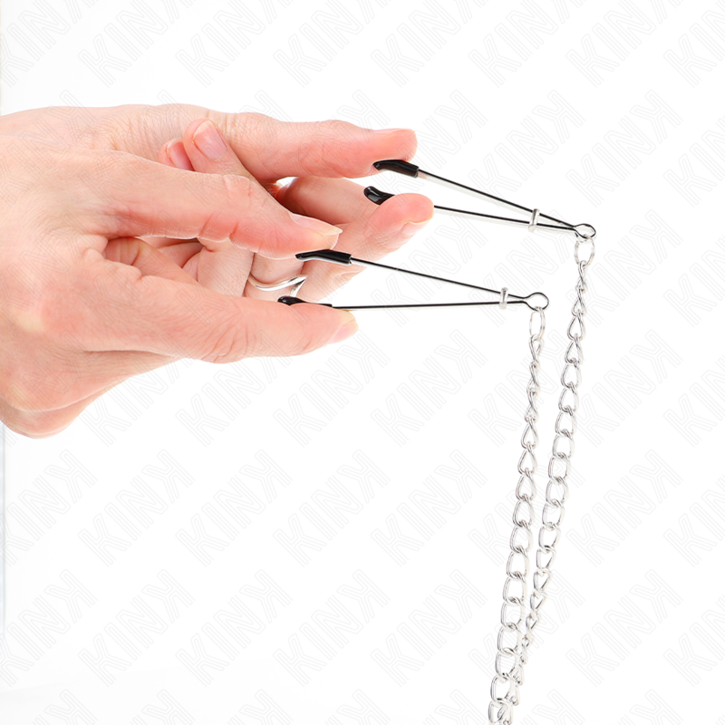 Kink - Pinzas Para Pezones Y Clítoris Con Cadena 30 Cm Modelo 1 2 Kink - Pinzas Para Pezones Y Clítoris Con Cadena 30 Cm Modelo 1 - Imagen 2