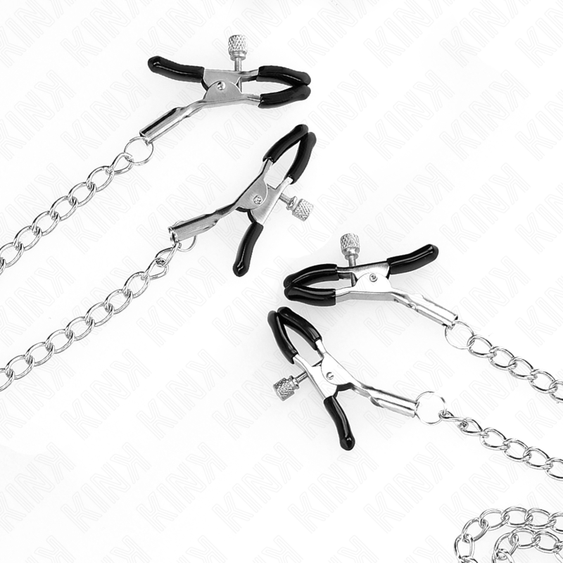 Kink - Pinzas Para Pezones Y Clítoris 4 Enganches Ajustable Plateado 1 Kink - Pinzas Para Pezones Y Clítoris 4 Enganches Ajustable Plateado