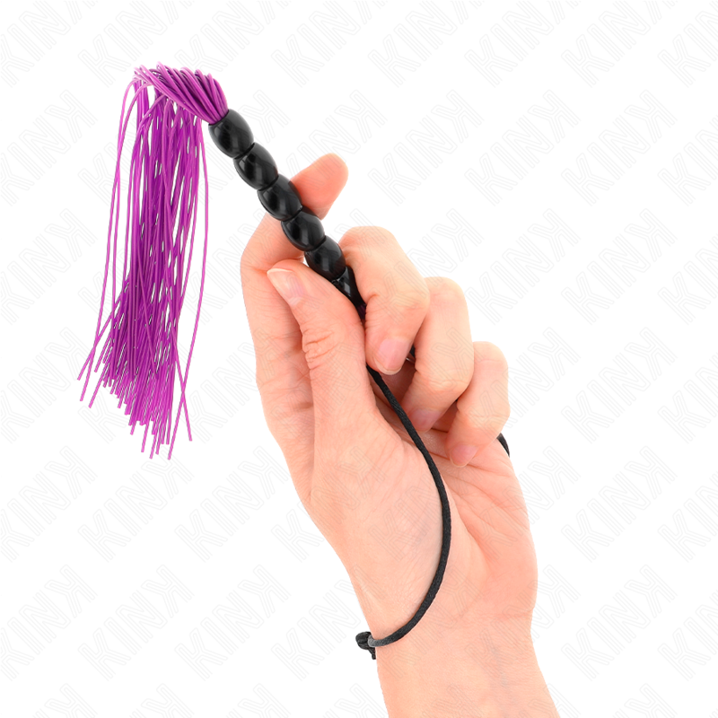 Kink - Mini Látigo De Silicona Con Agarre 6 Bolas Morado 26 Cm 1 Kink - Mini Látigo De Silicona Con Agarre 6 Bolas Morado 26 Cm