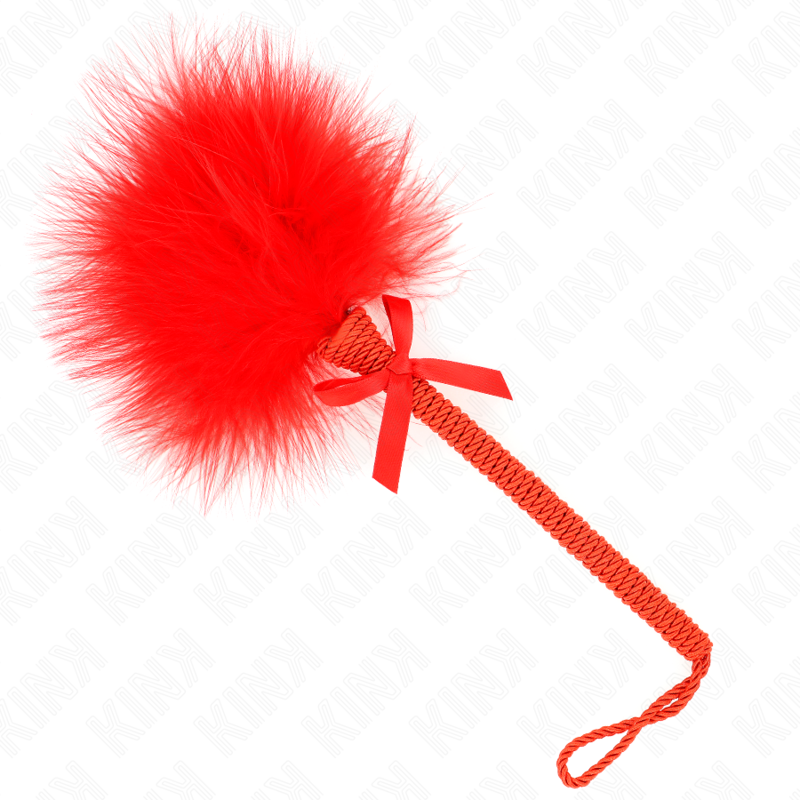 Kink - Masajeador De Cuerda De Nailon Con Plumas Para Cosquillas Y Lazo Rojo 25 Cm 2 Kink - Masajeador De Cuerda De Nailon Con Plumas Para Cosquillas Y Lazo Rojo 25 Cm - Imagen 2