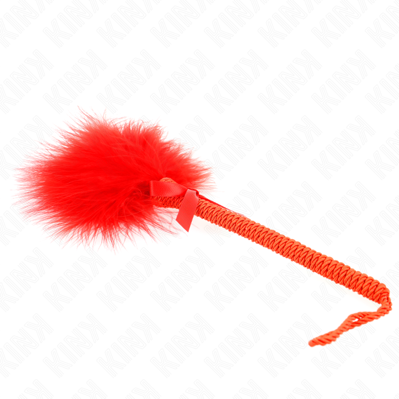 Kink - Masajeador De Cuerda De Nailon Con Plumas Para Cosquillas Y Lazo Rojo 25 Cm 3 Kink - Masajeador De Cuerda De Nailon Con Plumas Para Cosquillas Y Lazo Rojo 25 Cm - Imagen 3