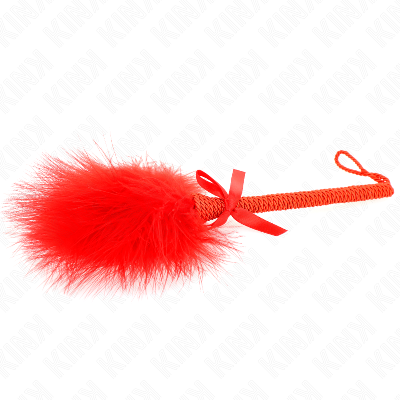 Kink - Masajeador De Cuerda De Nailon Con Plumas Para Cosquillas Y Lazo Rojo 25 Cm 4 Kink - Masajeador De Cuerda De Nailon Con Plumas Para Cosquillas Y Lazo Rojo 25 Cm - Imagen 4